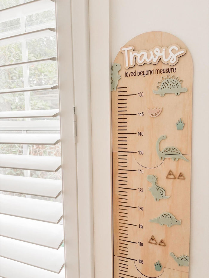Personalised Wooden Height Chart - Themed