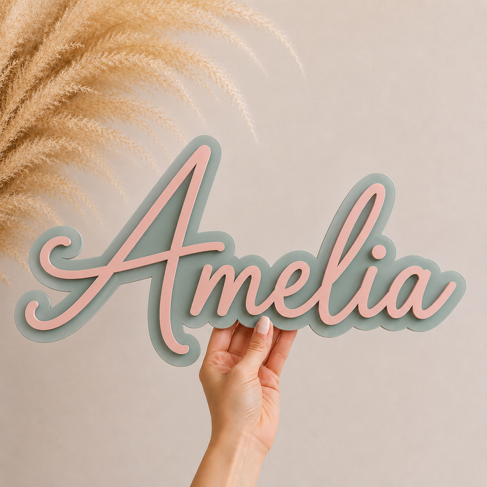 Personalized Double Mounted Name Sign