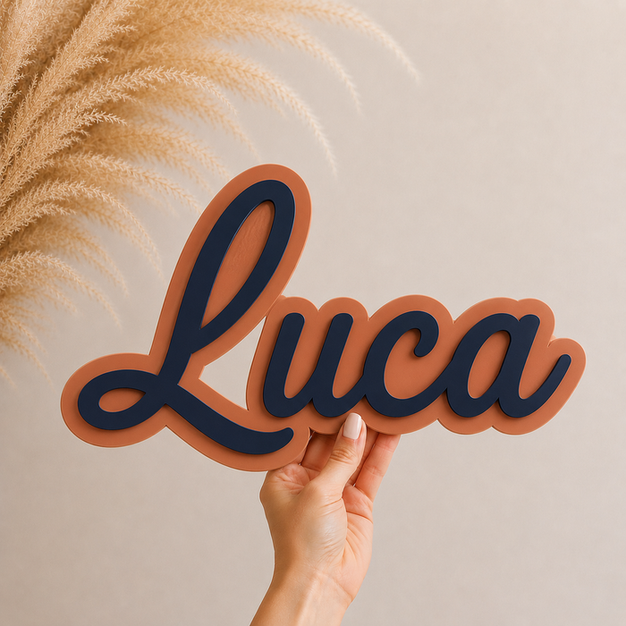 Personalized Double Mounted Name Sign