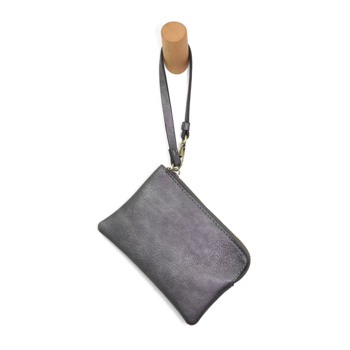 Pippa Wristlet Pouch: L8293-40 Metallic Pewter - Posh West Boutique