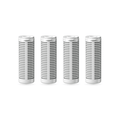 Four metallic filter frames on a white background