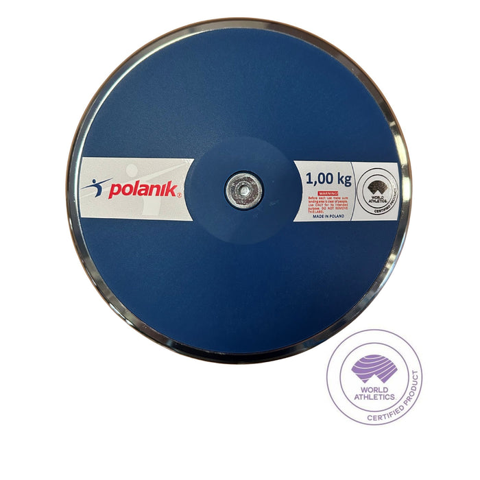 Polanik competition discus|blue side plates|steel rim