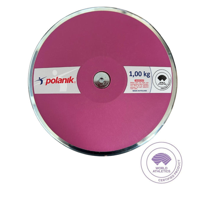 Polanik competition discus|pink side plates|steel rim