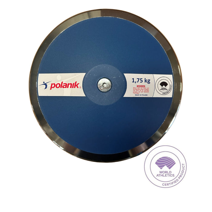 Polanik competition discus|blue side plates|steel rim