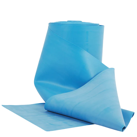 Resistance Latex Bands for athletic warm up and exercises | Blue | Strongest resistance level | 12m roll