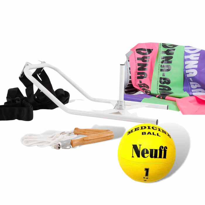 Sprint Training Equipment | Power Pack 3 | Resistance Sled, Dynabands, Skipping Rope and Medicine Ball
