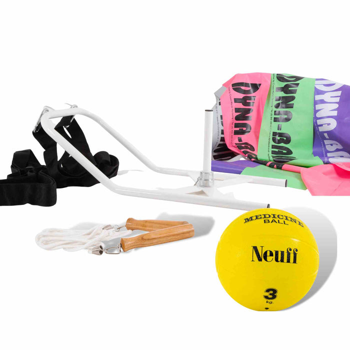 Sprint Training Equipment | Power Pack 3 | Resistance Sled, Dynabands, Skipping Rope and 3kg Medicine Ball