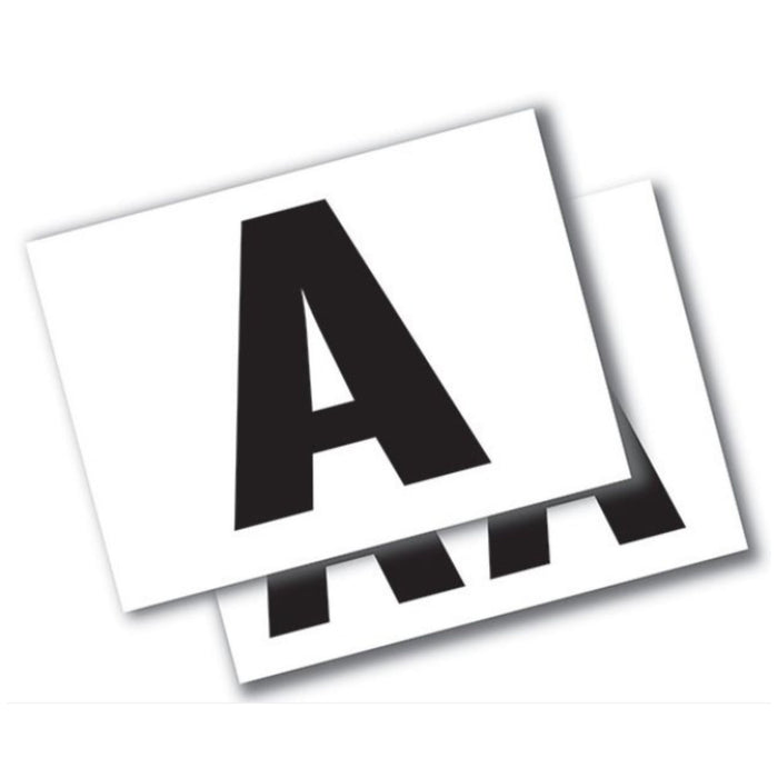 single letter, double letter one sided or double sided for athletic races