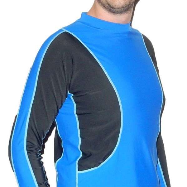 Radicool Mens Long Sleeve Rashie - Royal/Black