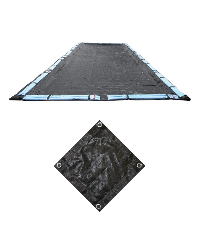 Rectangular Rugged Mesh In Ground Pool Winter Cover