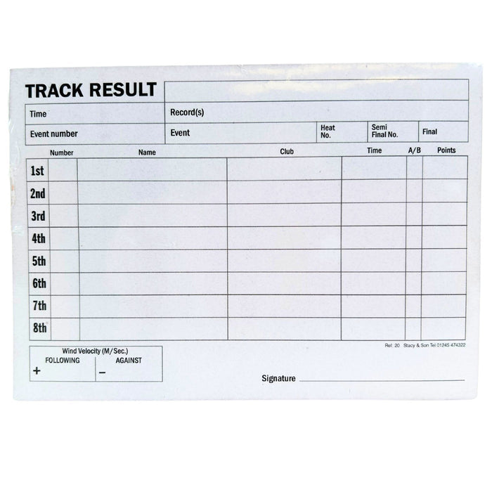 8 competition officials athletic track result pad