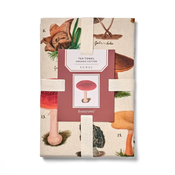 Roomytown - Organic Cotton Tea Towel - Fungi-Roomytown Inc-treehaus
