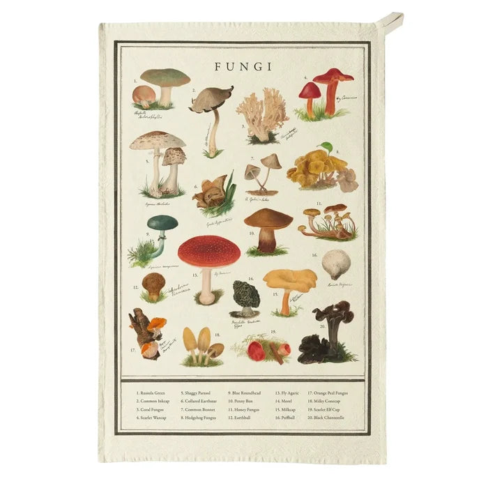 Roomytown - Organic Cotton Tea Towel - Fungi-Roomytown Inc-treehaus