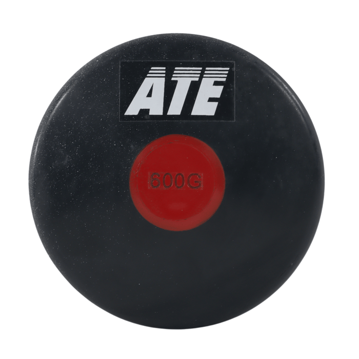 Rubber Discus | Solid black rubber with red centre 600g | ATE brand