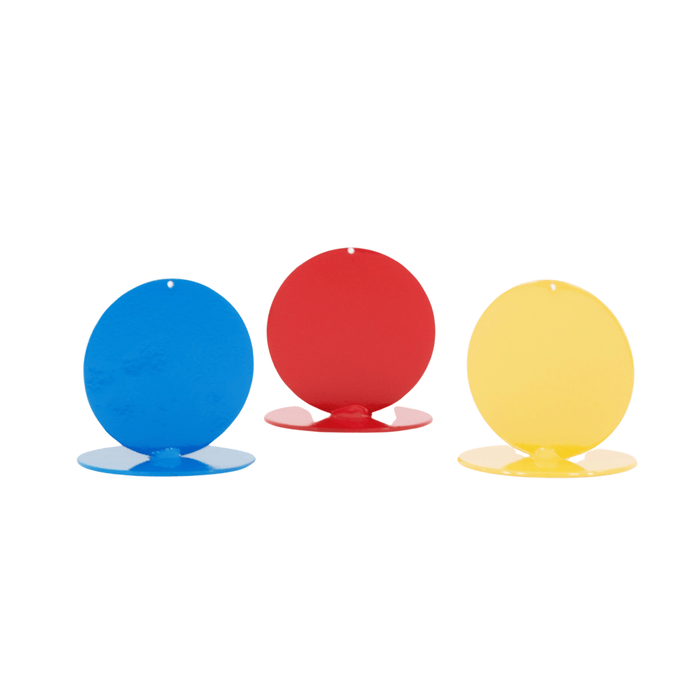 Steel run up marker blue, red, yellow take off marker