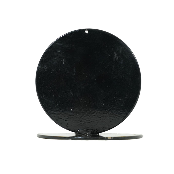 Small black steel round marker for marking jump run-ups