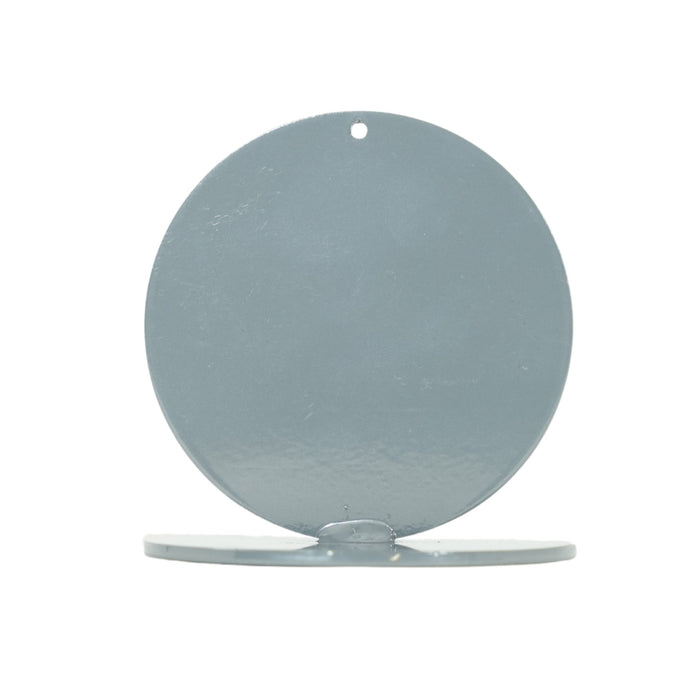 Small silver steel round marker for marking jump run-ups