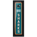 San Jose Sharks 6x22 Established Framed Sign