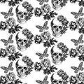Sanbao Underglaze Skull Flower