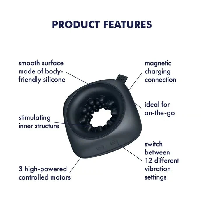 Satisfyer Ring Stroker Vibrating Masturbator - Rolik®