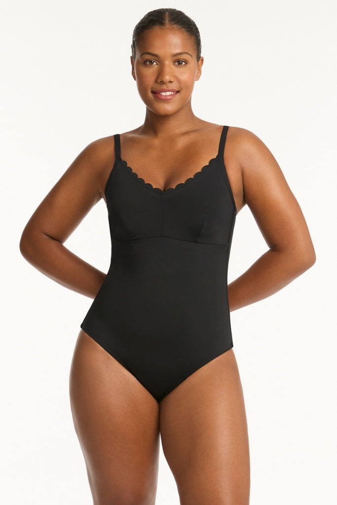 Sea Level DD/E Bralette One Piece - Scalloped