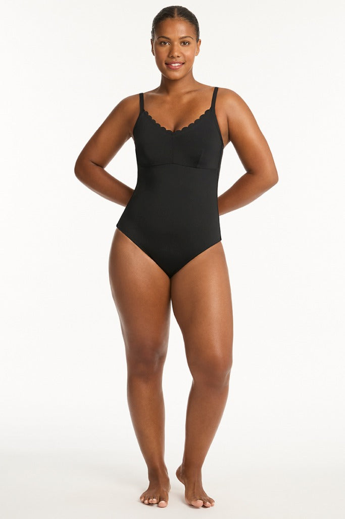 Sea Level DD/E Bralette One Piece - Scalloped
