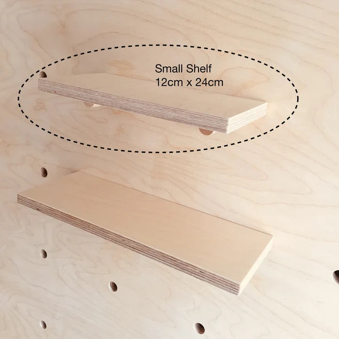 wood shelf pegboard