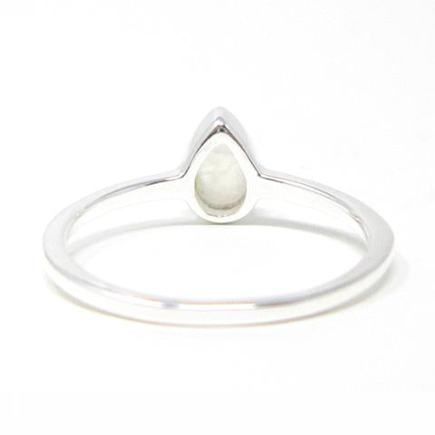 Sterling Silver Pear Moonstone Ring