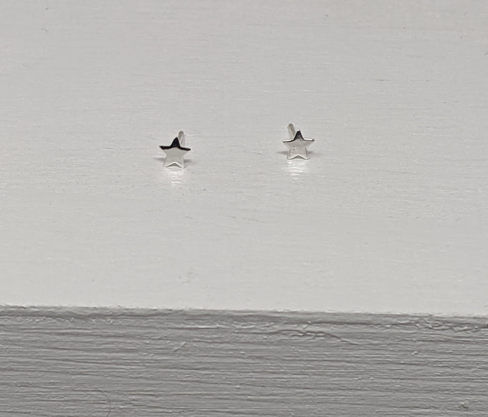 sterling silver star stud earrings