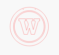 Single Circle Monogram 20in Round