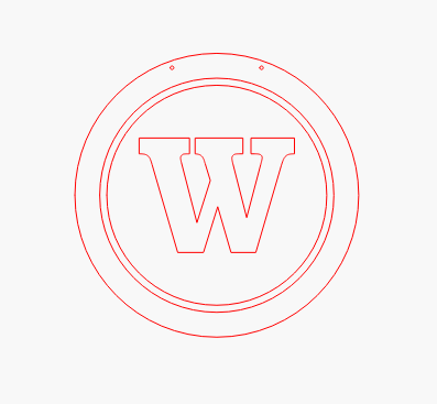 Single Circle Monogram 20in Round