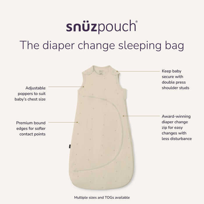 Snuz US Sleeping Bag SnuzPouch 0-6 months, 2.5 Tog Sleeping Bag - Cashmere Cross SnuzPouch 0-6 months, 2.5 Tog Sleeping Bag - Cashmere Cross