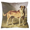 St. Bernard throw pillow featuring a richly detailed oil painting portrait, 18x18 inches, 100% cotton cover with zipper closure – decorative dog lover accent pillow by GoodStuff Co
