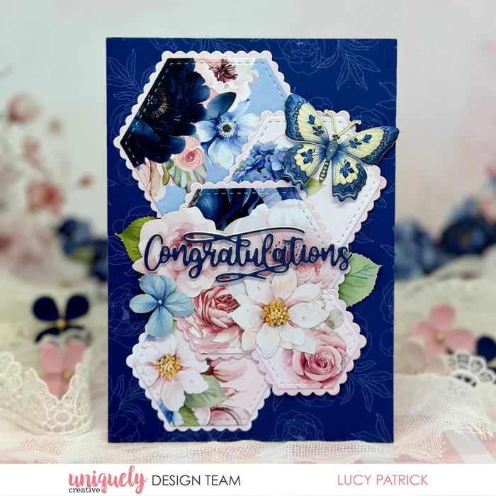 Stitched Nesting Hexagon Die