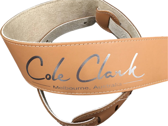 Strap - Leather - Tan with Silver or Gold Lettering