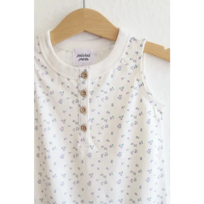 Super Soft Organic Cotton Romper for Babies (Floral Print)