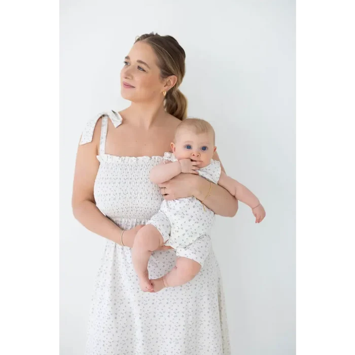 Super Soft Organic Cotton Romper for Babies (Floral Print)