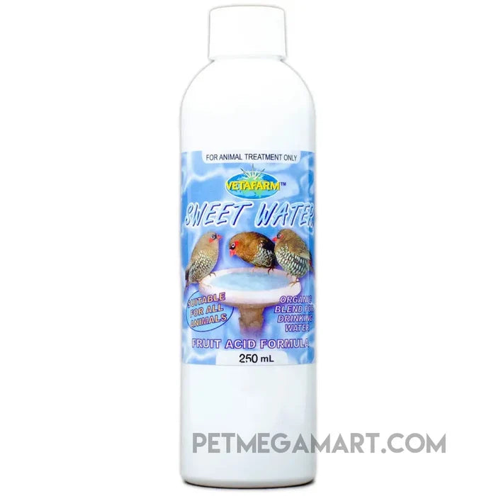 Sweet Water to maintain freshness in drinking water and aid in breaking down food in your birds system 250ml