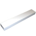 solid timber board painted white for inserting into the ground as a take-off board