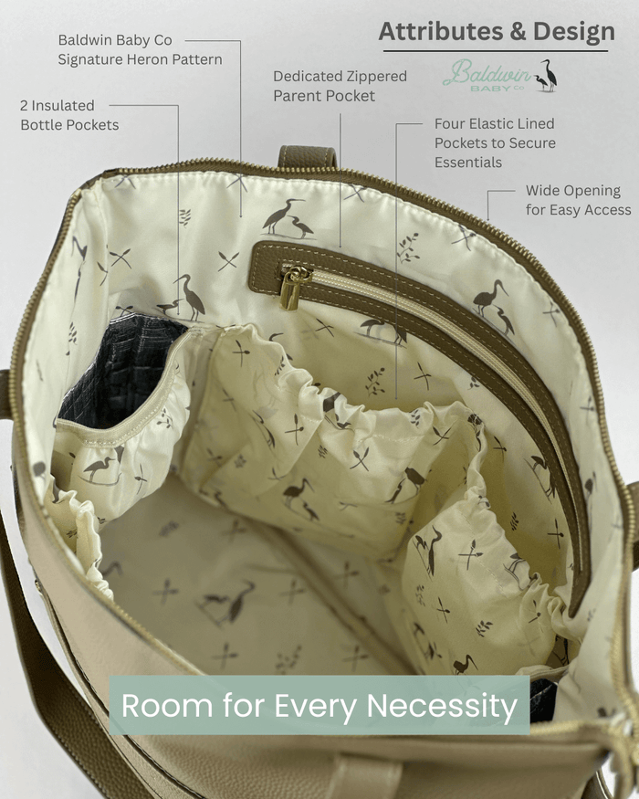 The Lillian Diaper Bag - Driftwood