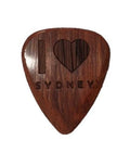 Timber Tones Sydney - I Love - Burma Padauk 1 Guitar Pick