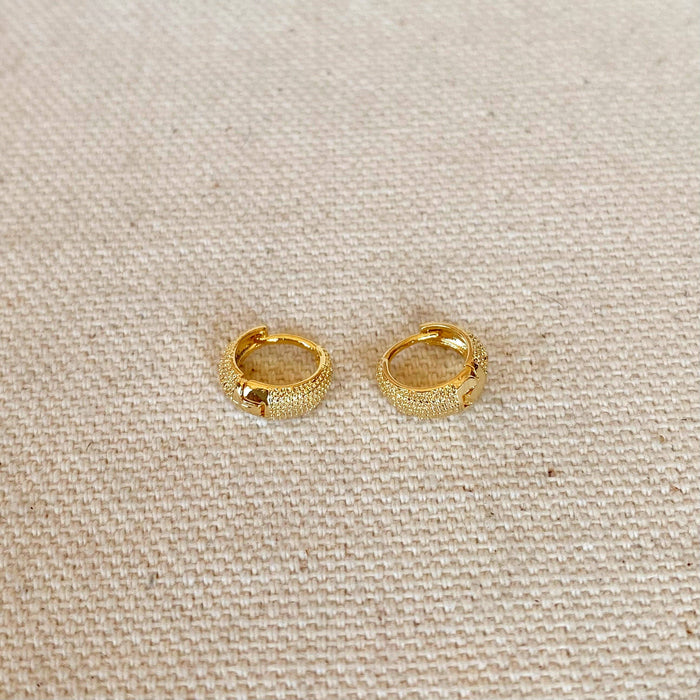 Tiny Textured Clicker Hoop Earrings