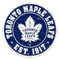 Toronto Maple Leafs Sign - 22" Round Distressed Logo
