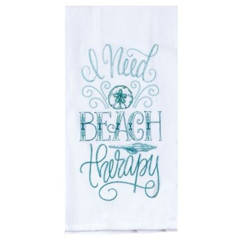 Towel - Beachcomber Beach Therapy Embroidered Flour Sack Towel