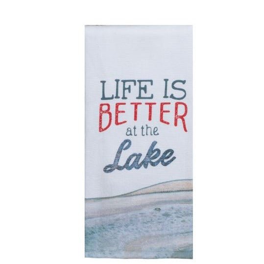 Towel - Tranquility Lake Life is Better Dual Purpose Terry Towel