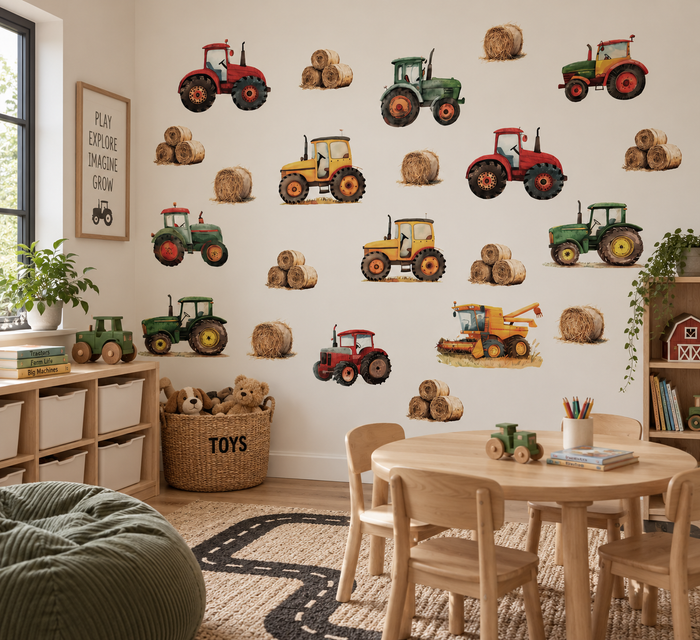 Tractor Farm Wall Sticker Set