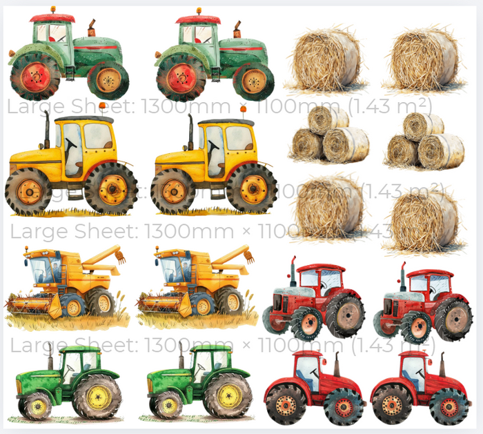 Tractor Farm Wall Sticker Set