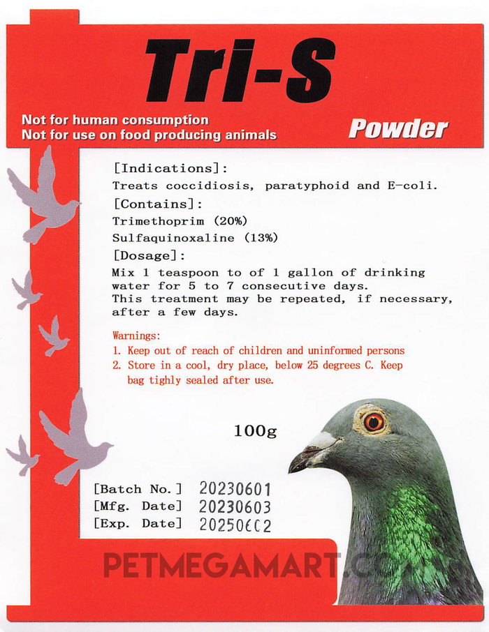 Trimethoprim/Sulfa Powder Generic - Bird Cocci Support