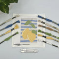 Blue Poppy Designs Two Lemons Blue Stripes Needlepoint Kit