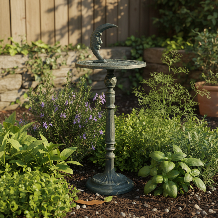 Simple garden corner with herbs